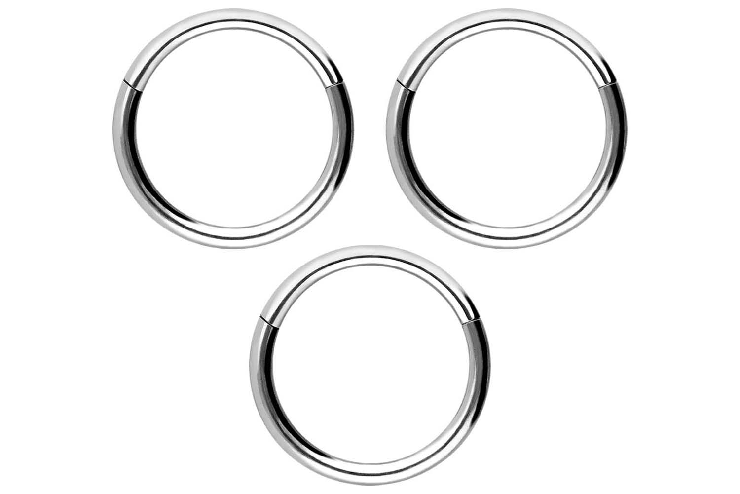 SET Chirurgenstahl Segmentring Clicker Piercing